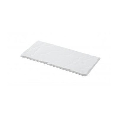 BASALT talerz prostokątny 25x12 cm biały