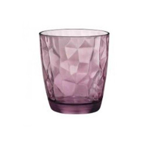 Diamond szklanka 400 ml purpurowa