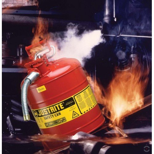 Pojemnik zabezpieczający stalowy na płyny łatwopalne 1 l Typ I czerwony