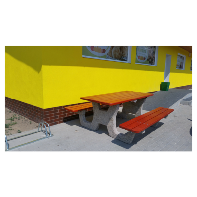 Stół parkowy betonowy parkingowy z ławkami ławostół 200x200x78 cm