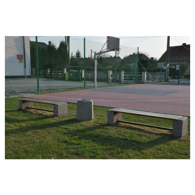 Ławka betonowa miejsko parkowa bez oparcia 200×53 cm realizacja mebli miejskich