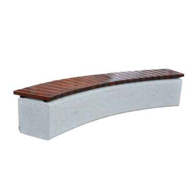 Ławka betonowa łukowa 230×45 cm rogal bez oparcia