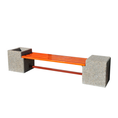 Ławka betonowa miejsko parkowa "rogal bez oparcia" 230×45 cm