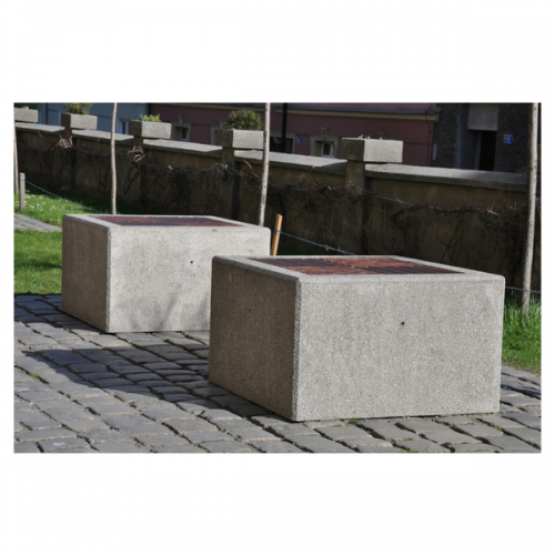 Ławka betonowa miejsko parkowa kwadrat 100×100 cm