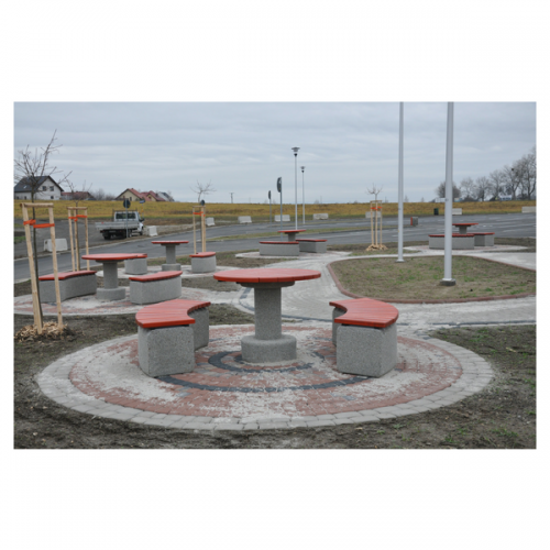 Stół parkowy betonowy parkingowy z siedzeniami - ławkami