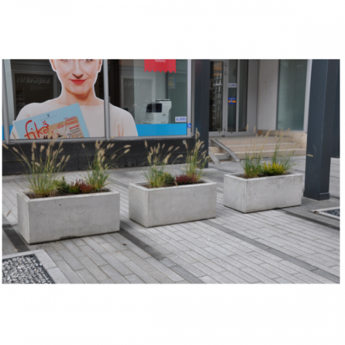 Donica betonowa prostokątna 100x50x45 miejska ogrodowa