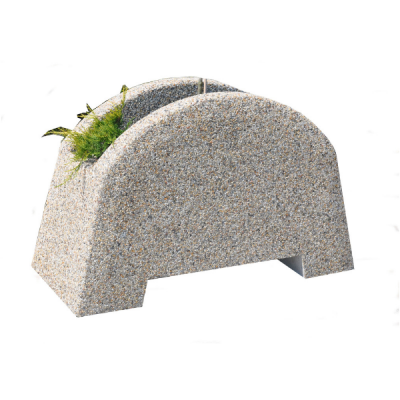 Donica betonowa łukowa miejska 120×76 cm zaokrąglona k 290
