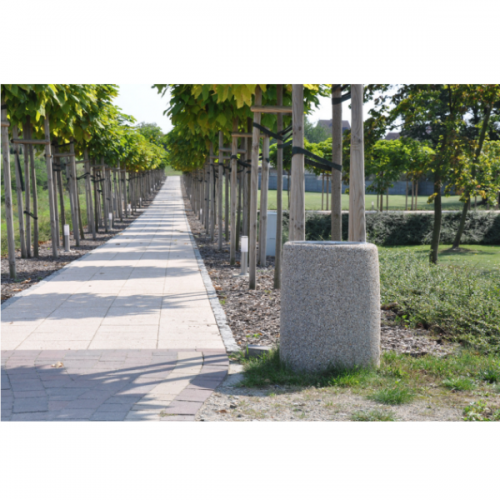 Kosz betonowy okrągły 70 litrów  54x70 cm miejski ogrodowy