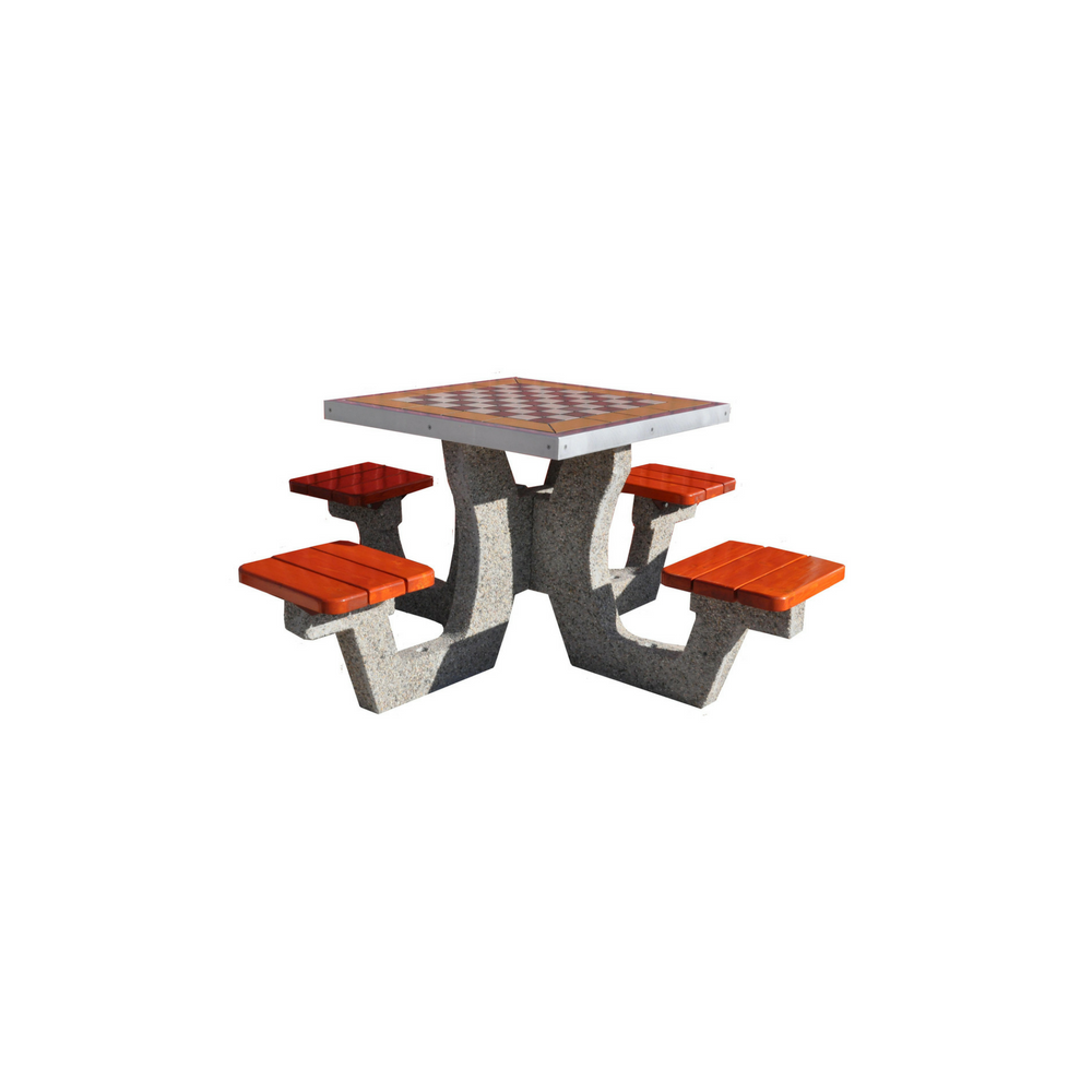 Betonowy stół do gry w szachy/chińczyka 4 krzesła