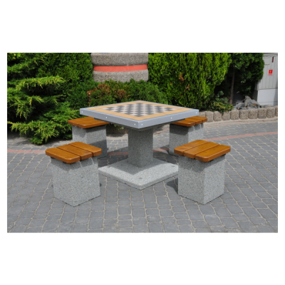 Betonowy stół do gry w szachy/chińczyka