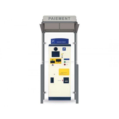 Wiata kasa biletowa parkingowa zabudowa automatu płatniczego Conviviale