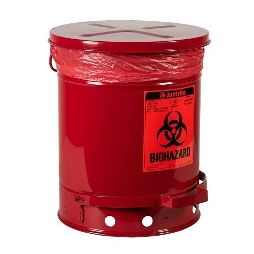 Pojemniki na odpady medyczne Biohazard czerwony 38 L 35.4  x 46.4cm JCN05930RD