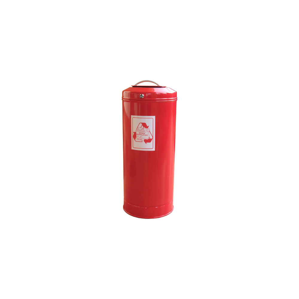 Pojemnik na zużyte baterie n025 60 litrów czerwony