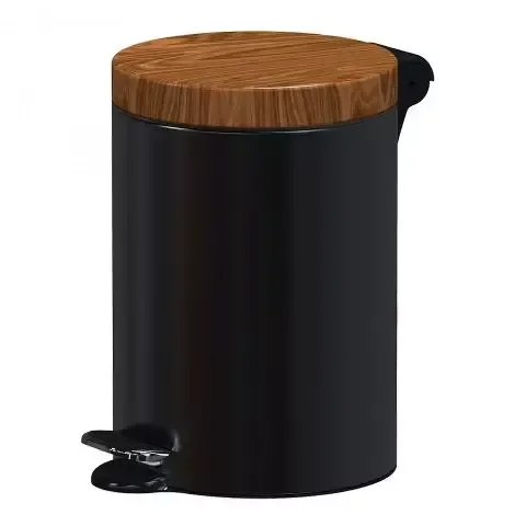 Kosz na śmieci pedałowy 5 litrów drewniana pokrywa Sherwood Freedom Fresh 2 kolory