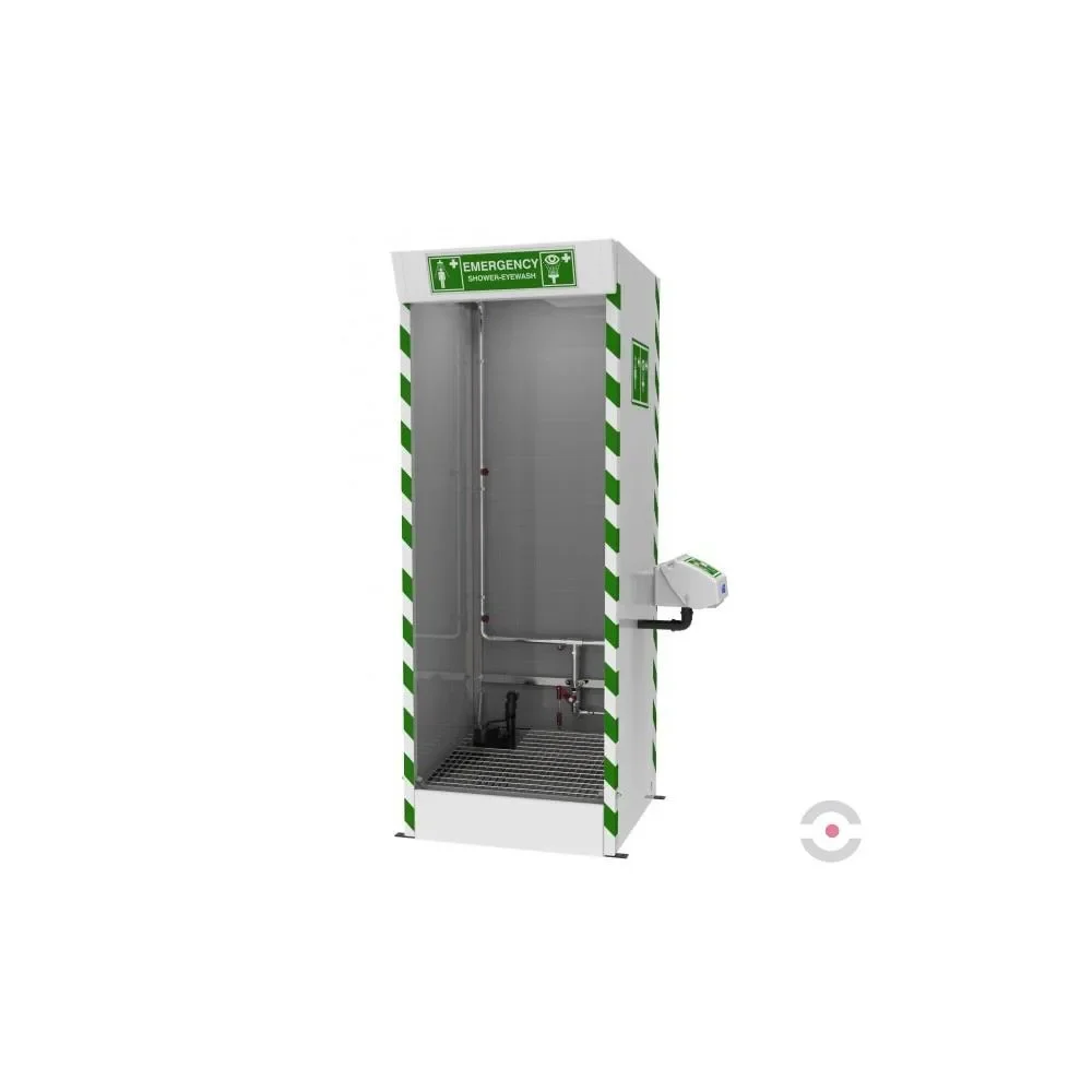 Kabina dekontaminacyjna (31K), 6*tryskacze, wanna wychwytowa dla przedsiębiorstw biało-zielona