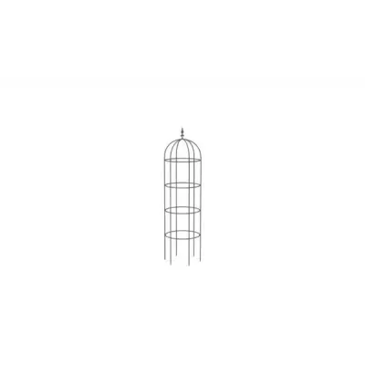 Obelisk ogrodowy „150” wys. 150 cm srebrno-czarny