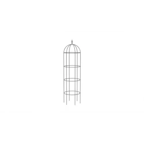Obelisk ogrodowy „180” 48x180 cm srebrno-czarny