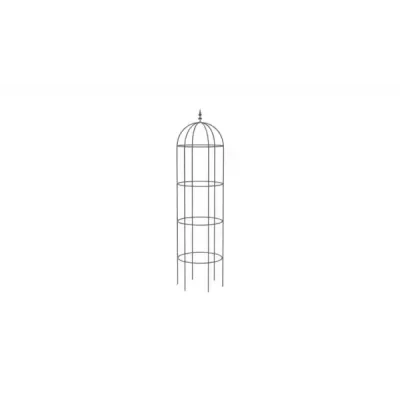 Obelisk ogrodowy „180” 48x180 cm srebrno-czarny