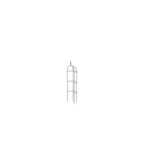 Obelisk ogrodowy 1/2 „120” 35x120 cm srebrno-czarny