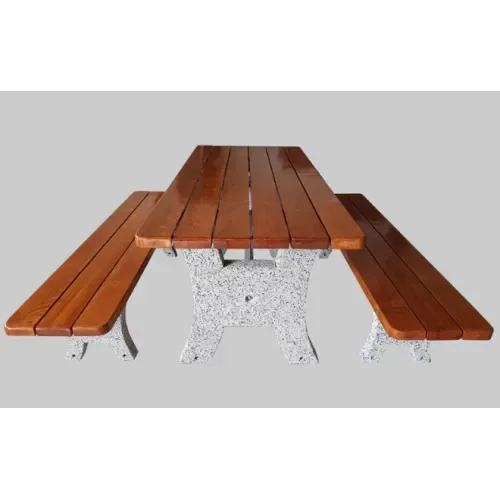 Stół rekreacyjny-piknikowy parkowy z 2 ławkami 200x200x78 cm
