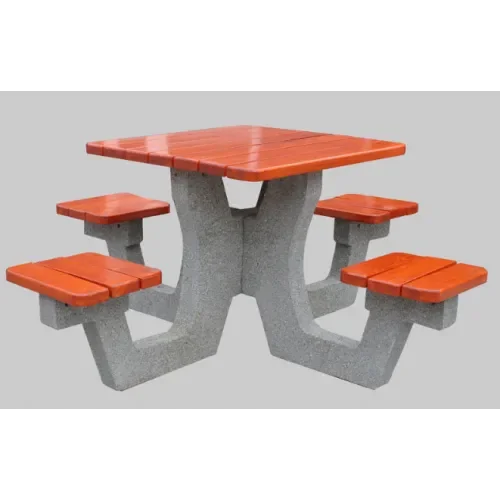 Stół rekreacyjny-piknikowy parkowy z 4 siedziskami 200x200x81 cm