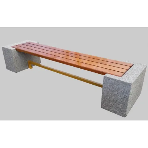 Ławka miejsko-parkowa betonowa z drewnianym siedziskiem 200x60x45 cm