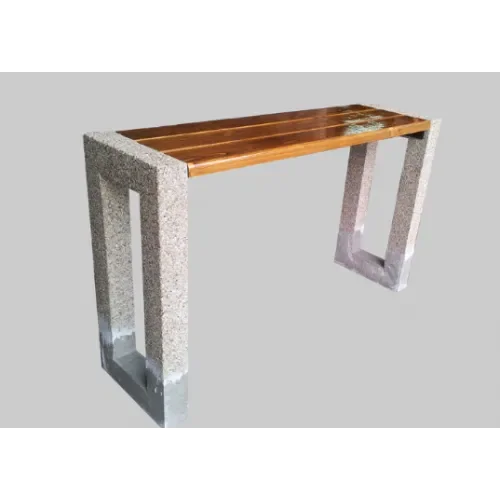 Ławka miejsko-parkowa betonowa z drewnianym siedziskiem do wkopania 180x42x45 cm