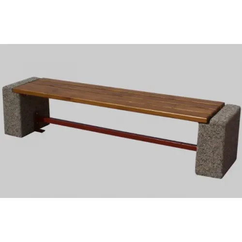 Ławka miejsko-parkowa betonowa z drewnianym siedziskiem 200x45x45 cm