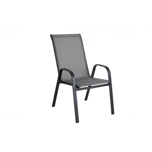 Krzesło ogrodowe szare Cino Black 72x92x56 cm