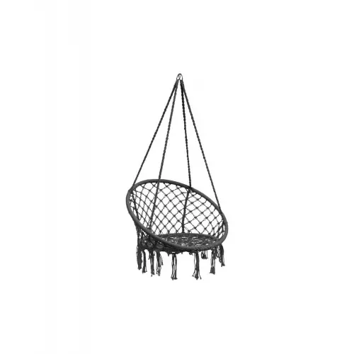 Huśtawka z oparciem ogrodowa fotel wiszący czarna Gaja Black 60x60 cm