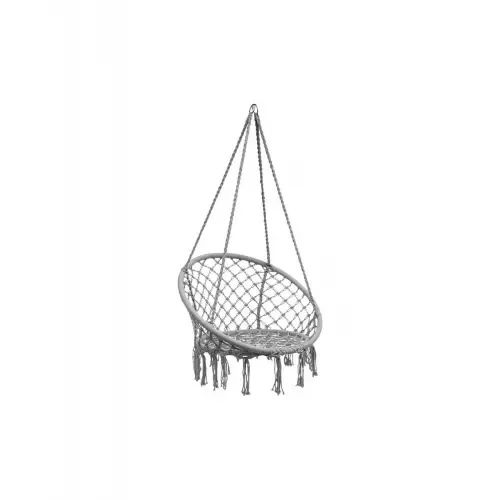 Huśtawka z oparciem ogrodowa fotel wiszący szara Gaja Grey 60x60 cm