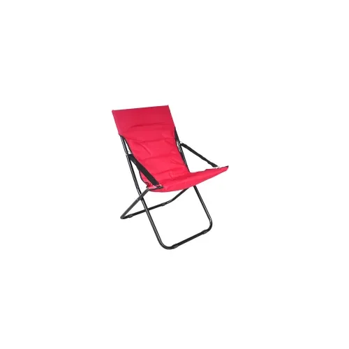 Leżak plażowy ogrodowy czerwony Miami Wine Red 67x64x96 cm
