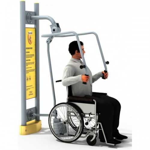 Dla niepełnosprawnych ED 11 wyciskanie z ciężarkiem pylon
