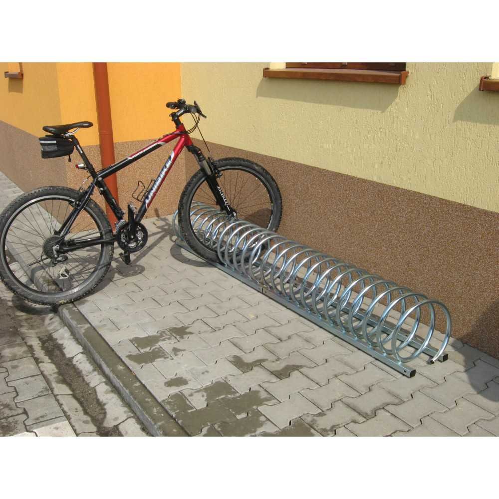 Stojak rowerowy 6 stanowisk na rowery spiralny sprężyna 150 cm