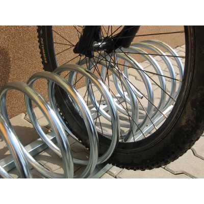 Stojak rowerowy 6 stanowisk na rowery spiralny sprężyna 150 cm