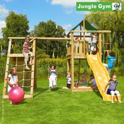 Drewniana kombinacja placu zabaw Jungle Gym MISTRZ WSPINACZKI