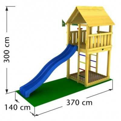 Drewniana kombinacja placu zabaw Jungle FULL HOUSE