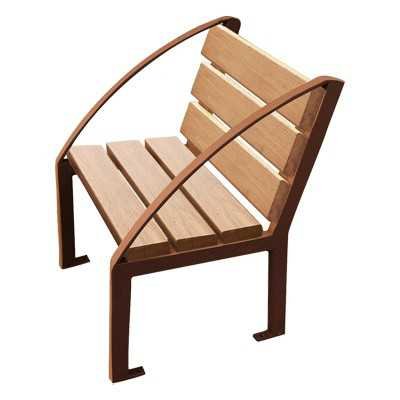 Fotel ogrodowa parkowa miejska ławka Silaos rzut boczny