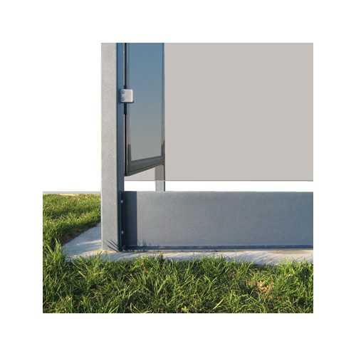Wiata przystankowa Conviviale standard wersja boczne oszalowania ściany szklane