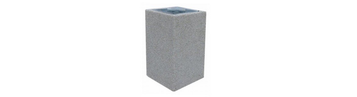 Kosz betonowy kwadratowy różne pojemności, wymiary i kolory z atestem